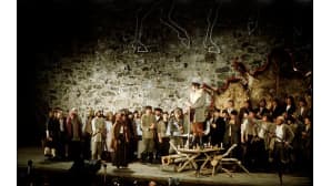 Aulis Sallisen Ratsumies-ooppera Savonlinnan oopperajuhlilla vuonna 1975.