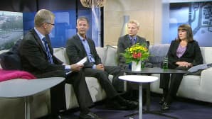 Kansanedustajat Sampsa Kataja, Kimmo Tiilikainen ja Pirkko Ruohonen-Lerner Ylen Aamu-tv:n vieraina.