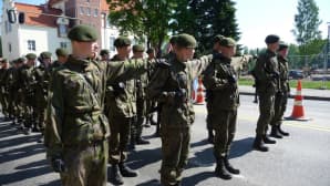 Itä-Suomen sotilasläänin alueellinen puolustusvoimain lippujuhlapäivän paraati Joensuussa 2013.