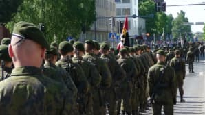 Itä-Suomen sotilasläänin alueellinen puolustusvoimain lippujuhlapäivän paraati Joensuussa 2013.