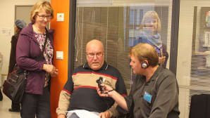 Heimo Nieminen Timo Pelkosen haastateltavana.