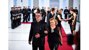 Kirjailija Marko Kilpi ja Jaana Kilpi.