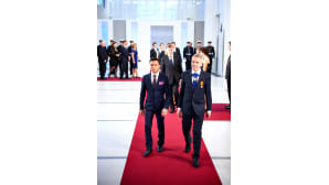 Kehitysministeri Pekka Haavisto ja Nexar Antonio Flores.