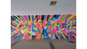 Kinetic graffiti Myyrmäenraitilla