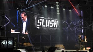 Nokian entinen toimitusjohtaja, Shellin hallituksen puheenjohtaja Jorma Ollila on esiintynyt Slushissa useita kertoja. Tässä vuonna 2014.