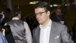 Vihreiden puheenjohtaja ja kansanedustajaehdokas Ville Niinistö eduskuntavaalien tulosillassa Pikkuparlamentissa Helsingissä.