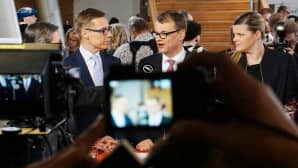 Alexander Stubb ja Juha Sipilä yhteishaastattelussa Pikkuparlamentissa.