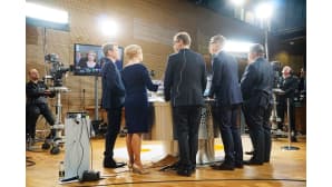 Suurimpien puolueiden puheenjohtajat haastattelussa.