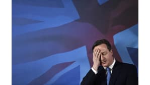 Britannian pääministeri David Cameron Lontoossa 24. huhtikuuta.
