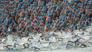 Triathlonin Euroopanmestaruuskilpailut Frankfurtissa.
