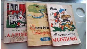 Oppikirjoissa oli jo 1940-luvulla väriä.