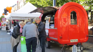 Katukeittiö Jyväskylän kävelykadulla.