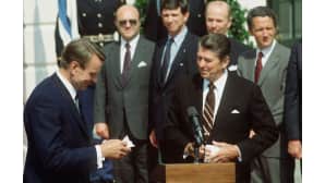 Mauno Koivisto ja Ronald Reagan.