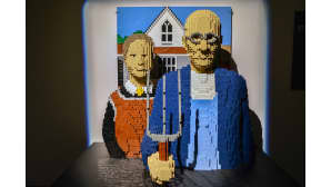 Nathan Sawaya, Art of the Brick, lego, Grant Wood, Amerikkalaista gotiikkaa