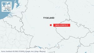 Karta ver Tyskland och staden Wallenfels.