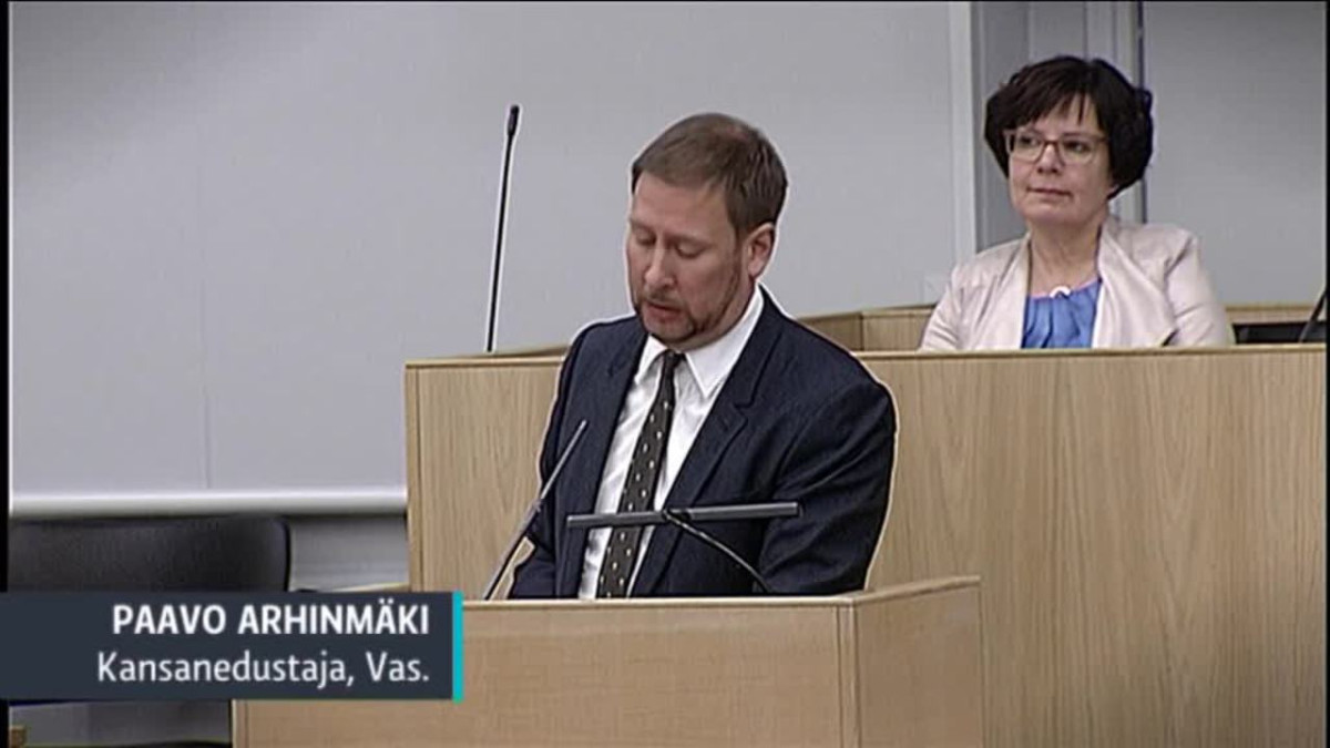 Uutisvideot: Paavo Arhinmäki ja Timo Soini kiistelivät valtion omistajaohjauksesta