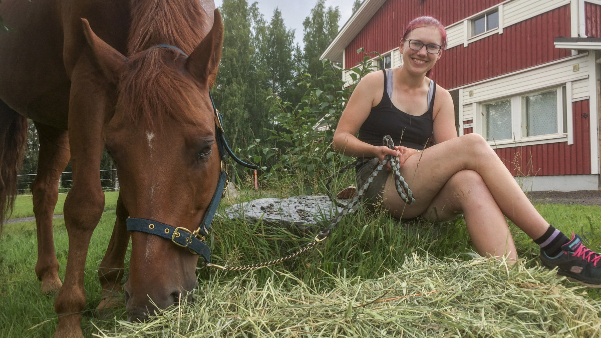 Ansa Immonen ja hevonen
