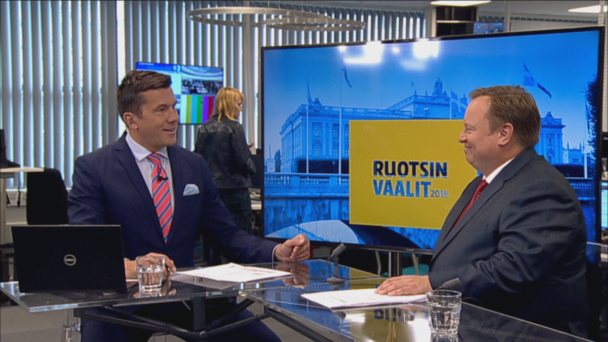 Ylen ohjelma Ruotsin vaalituloksesta