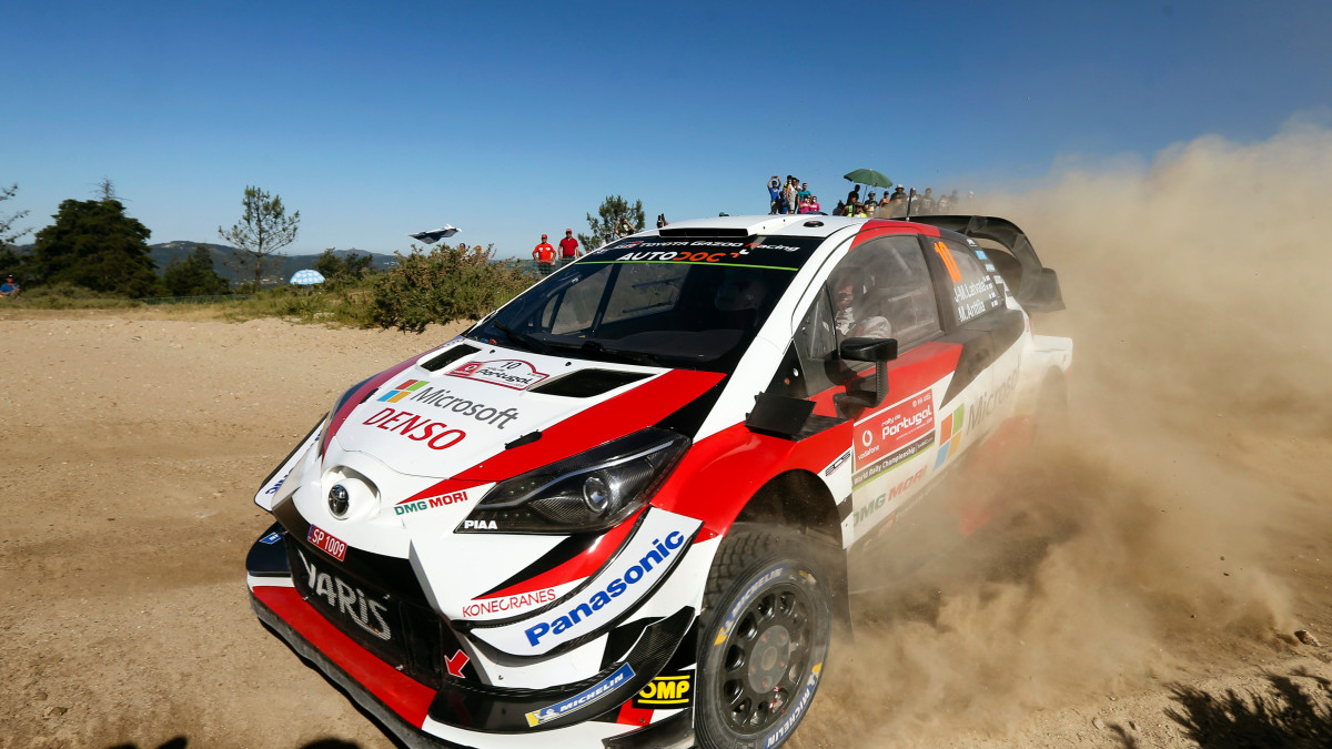 Jari-Matti Latvala vauhdissa Portugalissa 2019.
