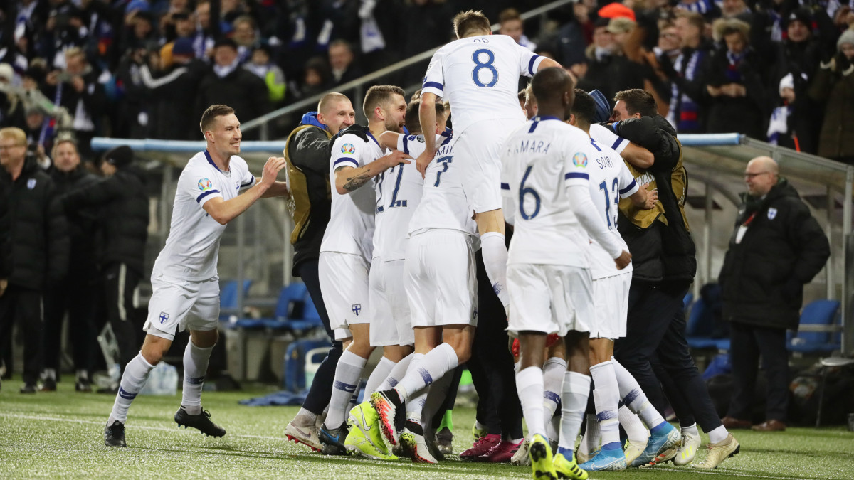 Huuhkajat Liechtenstein-ottelussa 2019.
