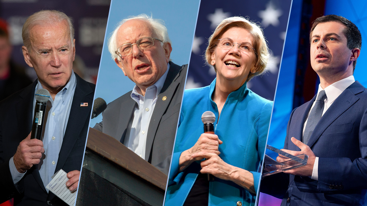 Joe Biden, Bernie Sanders, Elizabeth Warren ja Pete Buttigieg