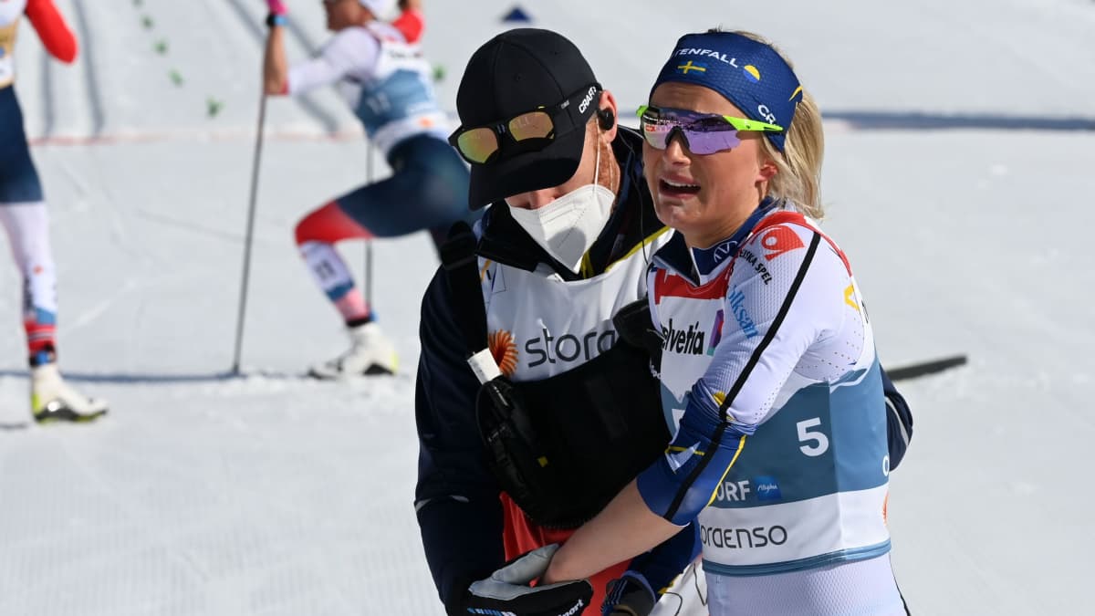 Frida Karlsson 30 km:n kilpailun jälkeen