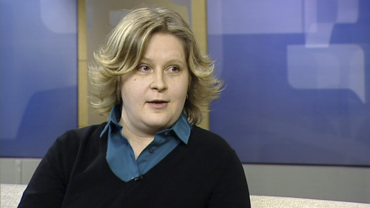 Matleena Jänis Aamu-tv:ssä.