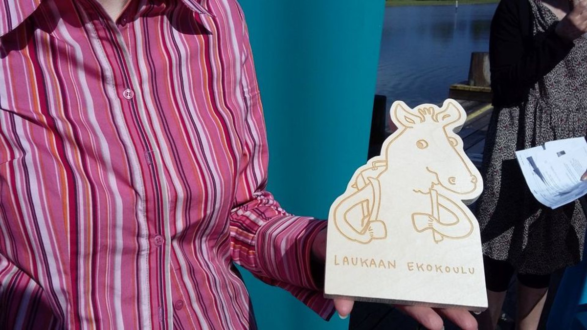 Laukaan ekokoulukyltti.