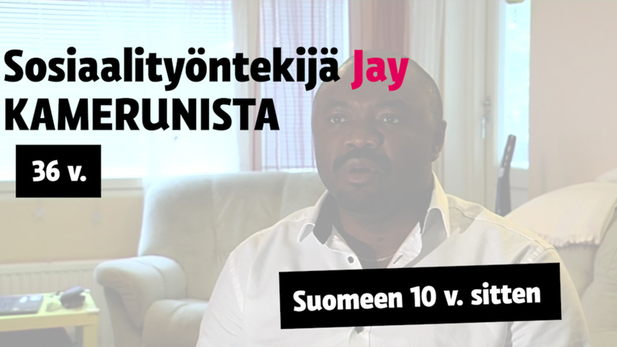 Jay, 36, sosiaaliohjaaja, muutti Kamerunista Suomeen opiskelujen perässä kymmenen vuotta sitten