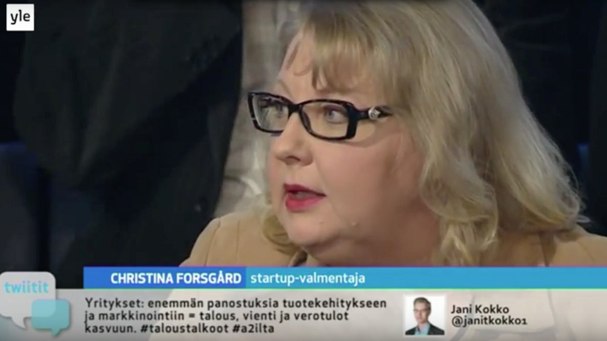 Christina Forsgård A2-illassa.