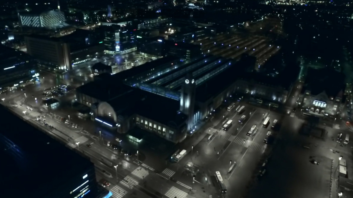 Ilmakuva Helsingin keskustasta.