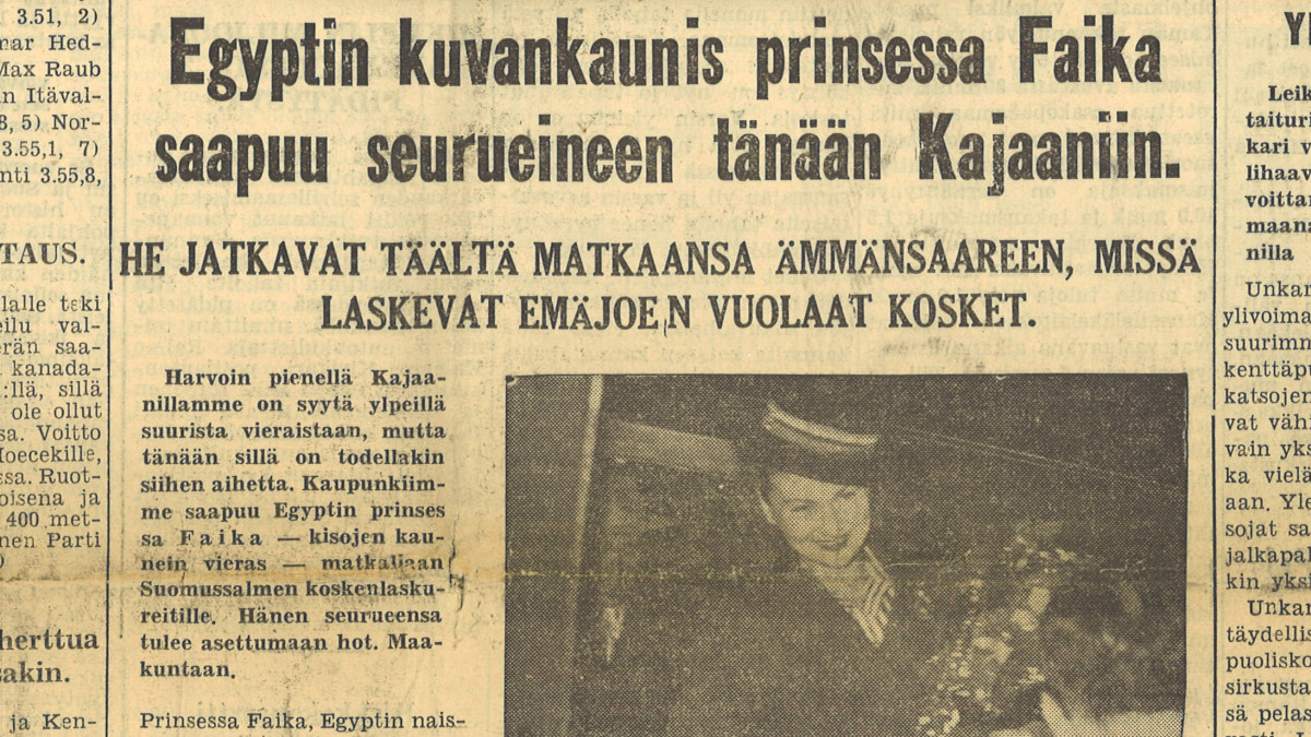 Lehtileike prinsessa Faikasta vuodelta 1952.