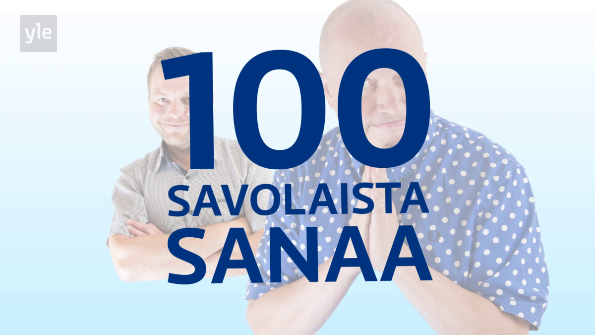 Sata savolaista sanaa -sarjan grafiikka, kuvassa Juhani Forsman ja Petri Julkunen.