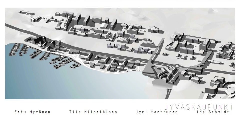 Jyväskaupunki -suunnitelmassa Jyväsjärven ranta ei ole enää pelkkä ranta, vaan osa kaupunkirakennetta.