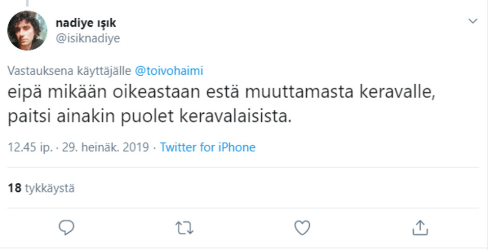 Tviitti, Isik