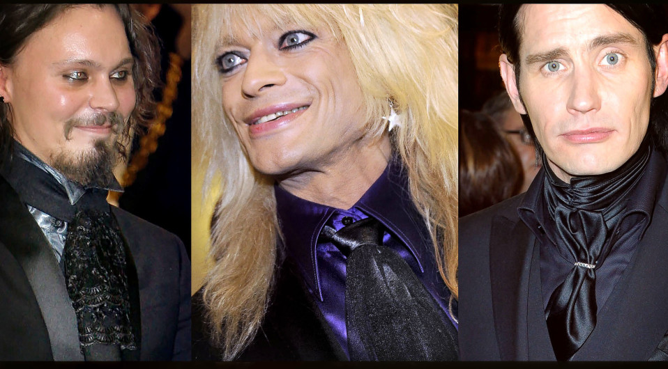 Kuvakombo vasemmalta Ville Valo, Michael Monroe ja Lauri Tähkä.