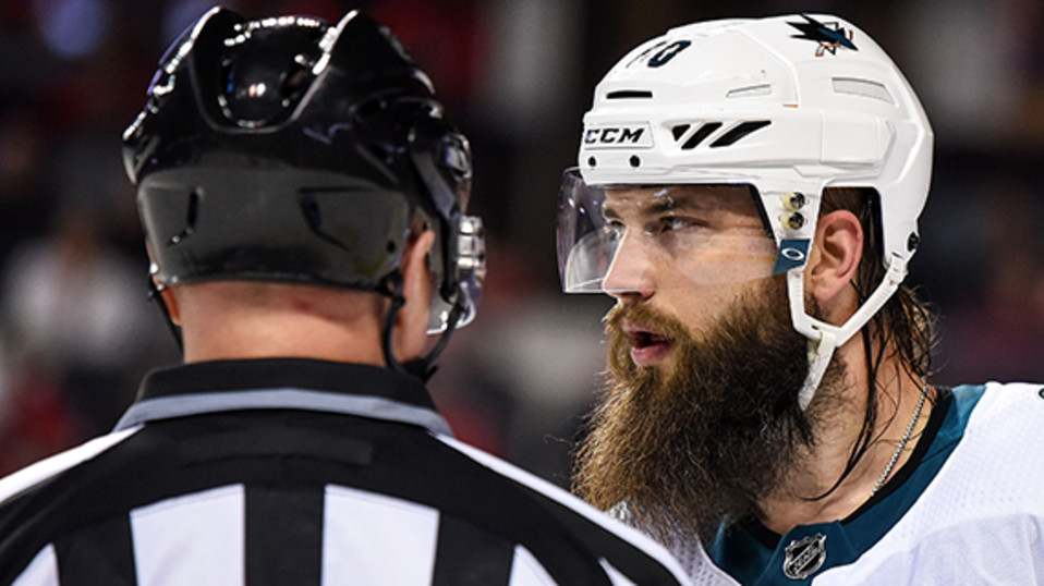San Jose Sharksin puolustaja Brent Burns.