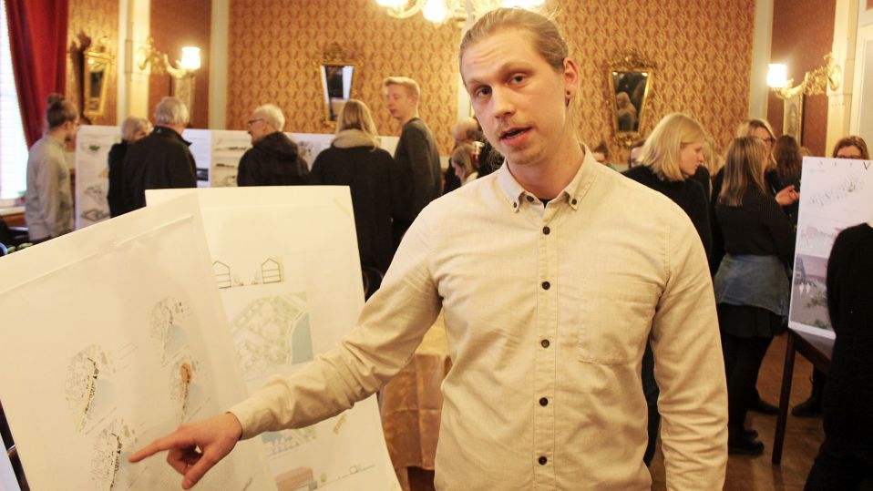Arkkitehtiopiskelija Jyri Marttunen pääsi harjoitustyönään suunnittelemaan uutta Jyväskylää.