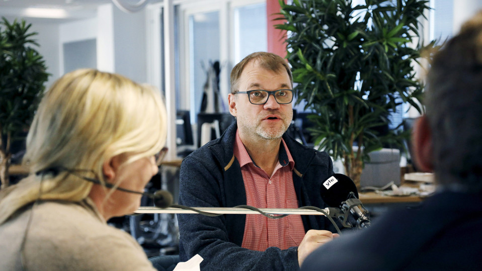 Pääministeri Juha Sipilä pääministerin haastattelutunnilla Oulussa 14. lokakuuta.