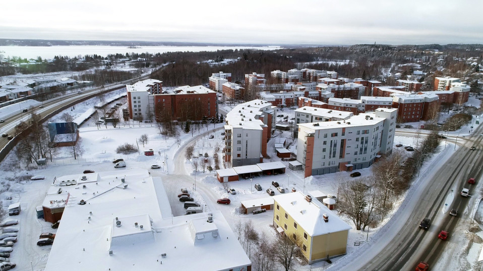 Ilmakuva Tampereen Haapalinnan asuinalueesta