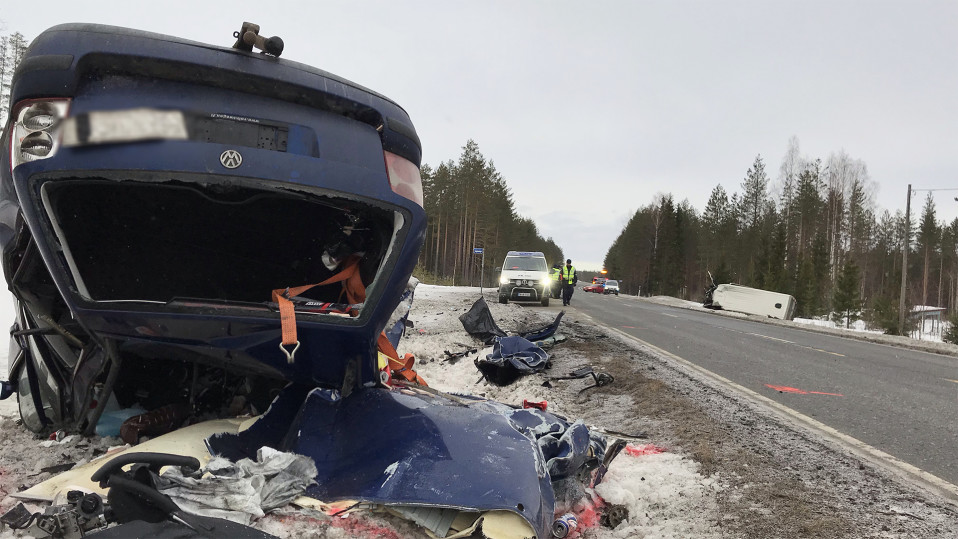 Kuva Kiteen onnettomuuspaikalta.