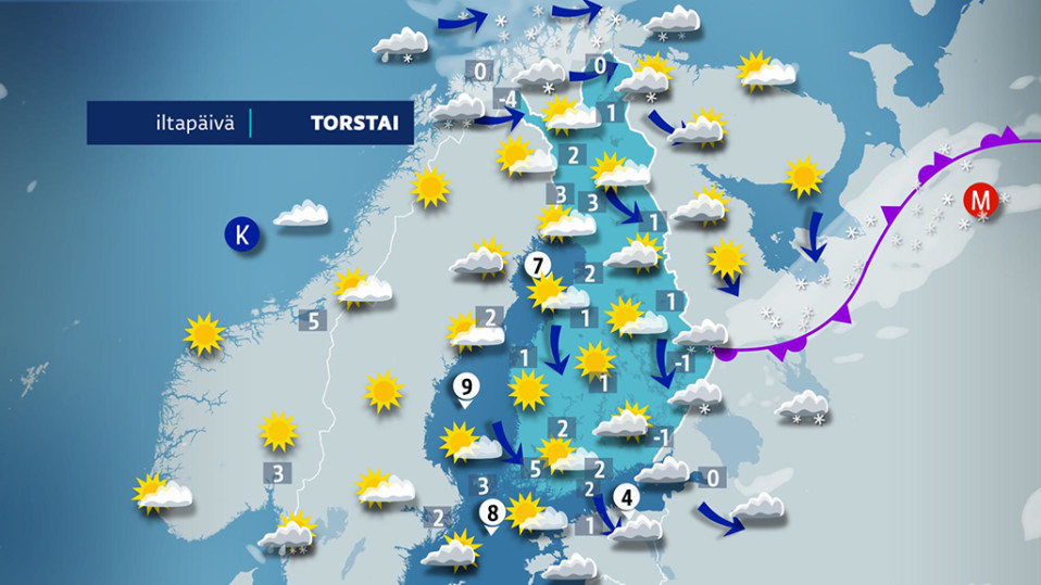 Torstain sääennuste.