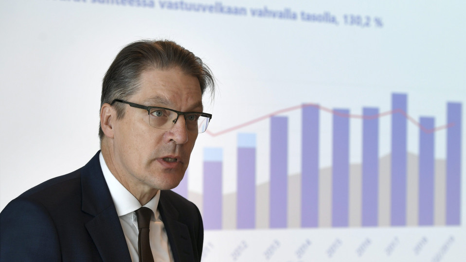 Toimitusjohtaja Risto Murto työeläkeyhtiö Varman puolivuosikatsauksessa Helsingissä 16. elokuuta.