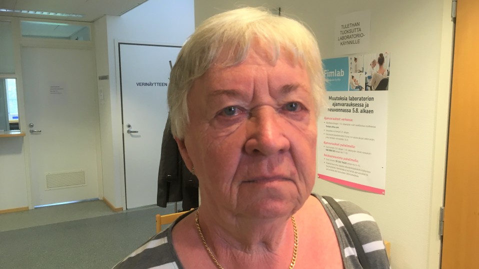 Riitta Tiihonen asioi Itä-Lahden lähiklinikalla Ahtialassa syyskuussa 2019