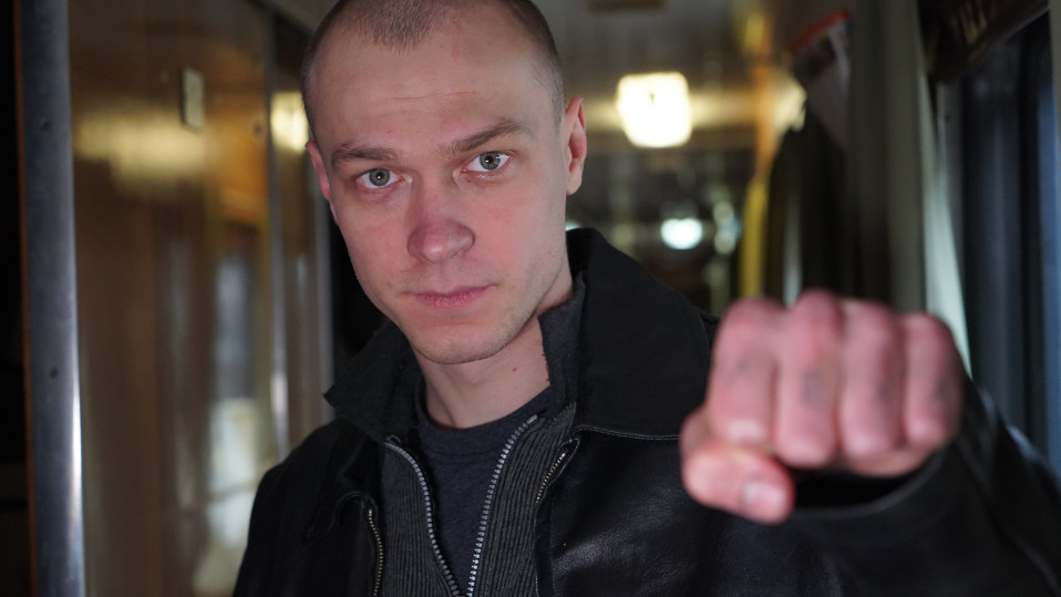 Jura Borisov Hytti nro 6 -elokuvan kuvauksissa.