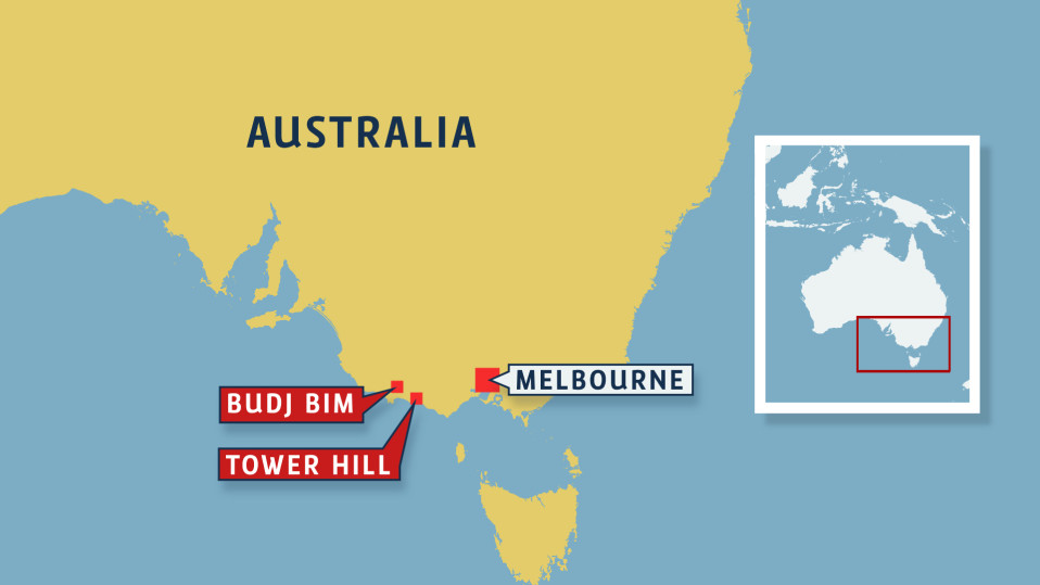 Australia, Budj bim, Tower hill tulivuoret