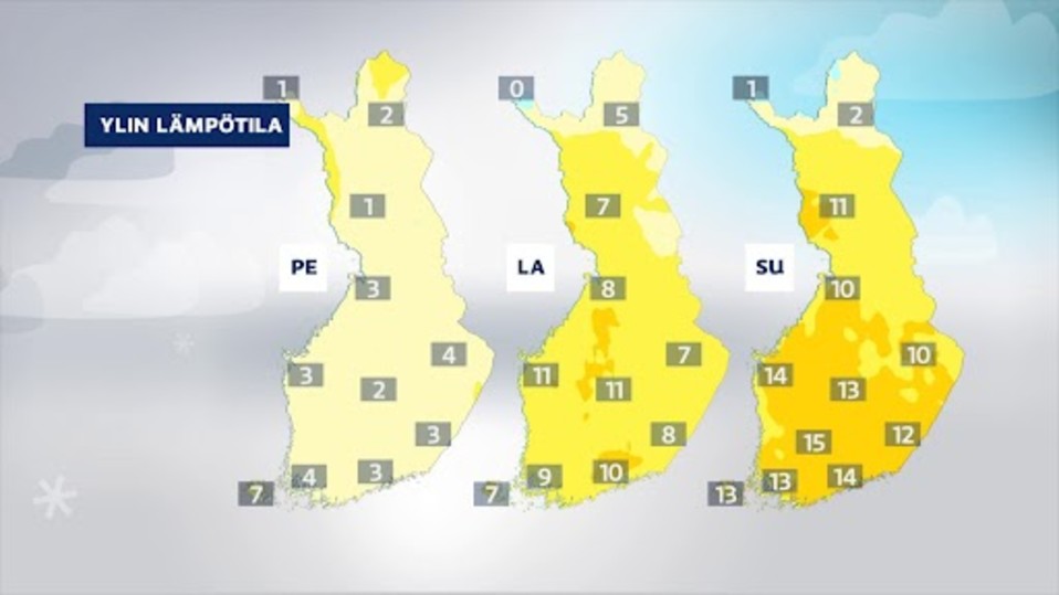 Viikonlopun sääennuste 16.03.2022