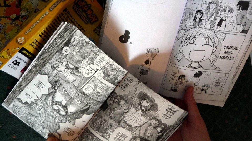 Manga-sarjakuvakirjoja.