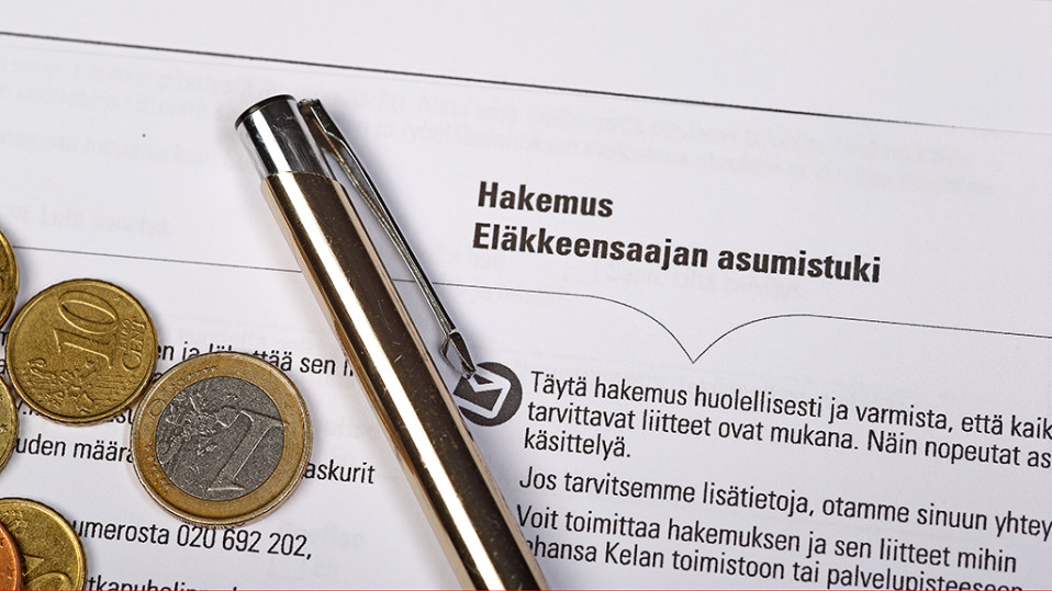 Eläkkeensaajan asumistukihakemus.