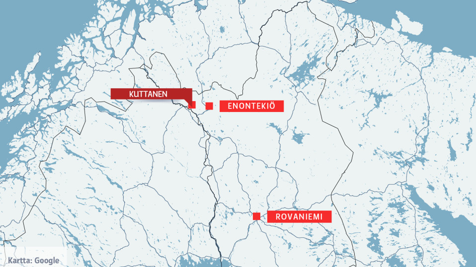 Enontekiön kartta.